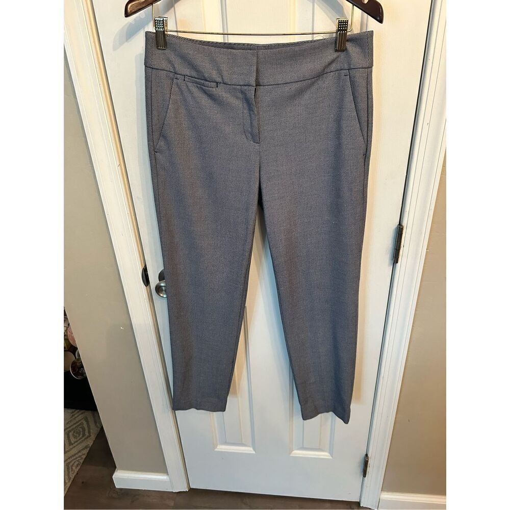 Loft long dress pants size 4 Marissa cut blue and white dress pants work pants